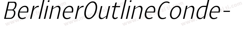 BerlinerOutlineConde字体转换