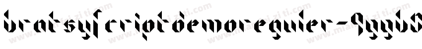 BratsyScriptDemoReguler-9YYB0字体转换