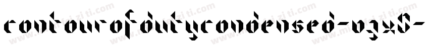 ContourOfDutyCondensed-VZx0字体转换