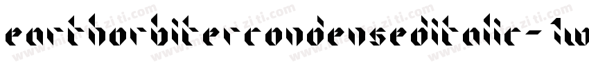 EarthOrbiterCondensedItalic-1WJ0字体转换