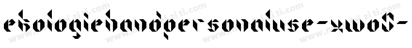EkologieHandPersonalUse-xwo0字体转换