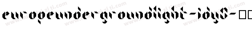 EuropeUndergroundLight-jDy0字体转换