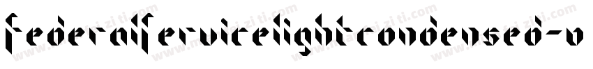FederalServiceLightCondensed-V9M0字体转换