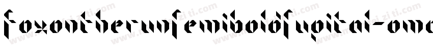 FoxOnTheRunSemiboldSupital-omq0字体转换