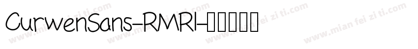 CurwenSans-RMRl字体转换