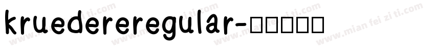 kruedereregular字体转换