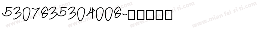 5307835304008字体转换