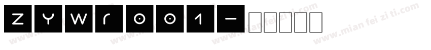 zyWR001字体转换