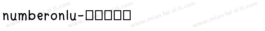 numberonlu字体转换