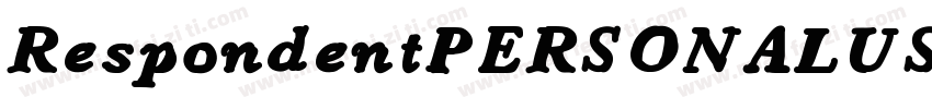 RespondentPERSONALUS字体转换