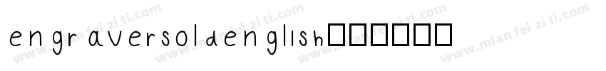 engraversoldenglish字体转换