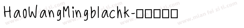 HaoWangMingblachk字体转换