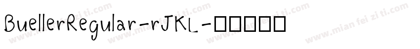 BuellerRegular-rJKL字体转换