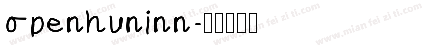 openhuninn字体转换