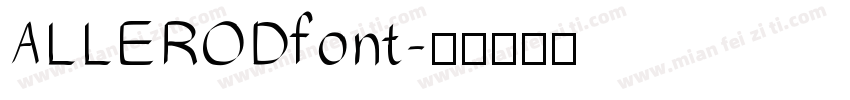 ALLERODfont字体转换