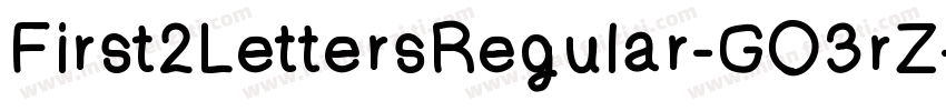 First2LettersRegular-GO3rZ字体转换