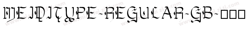 MEIDITYPE-REGULAR-GB字体转换
