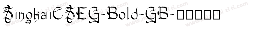 SingkaiCSEG-Bold-GB字体转换
