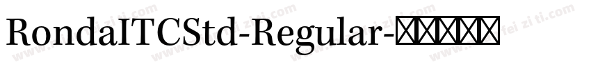 RondaITCStd-Regular字体转换