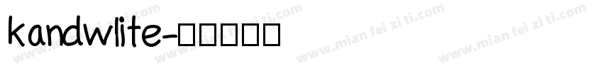 kandwlite字体转换