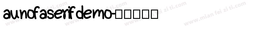 aunofaserifdemo字体转换