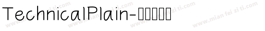 TechnicalPlain字体转换