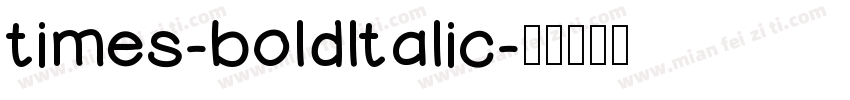 times-boldltalic字体转换