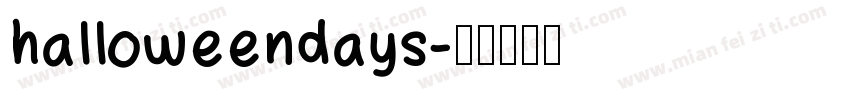 halloweendays字体转换