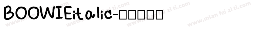 BOOWIEitalic字体转换