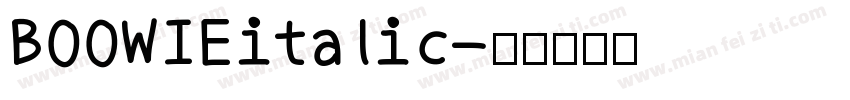 BOOWIEitalic字体转换