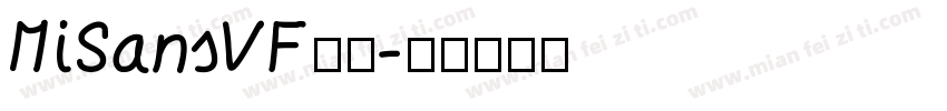 MiSansVF字体字体转换