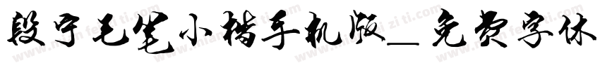 段宁毛笔小楷手机版字体转换