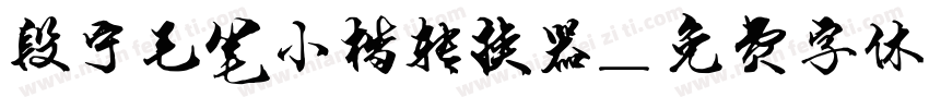段宁毛笔小楷转换器字体转换