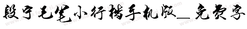 段宁毛笔小行楷手机版字体转换
