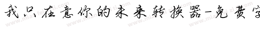 我只在意你的未来转换器字体转换