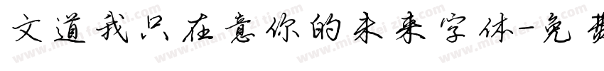 文道我只在意你的未来字体字体转换