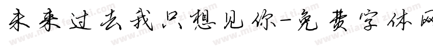 未来过去我只想见你字体转换