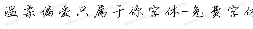 温柔偏爱只属于你字体字体转换