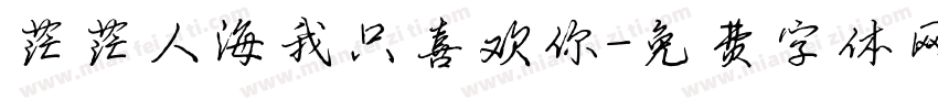 茫茫人海我只喜欢你字体转换