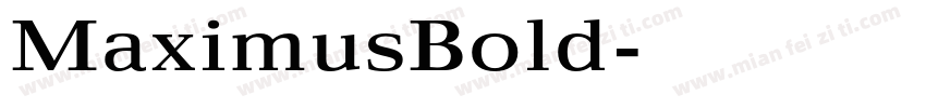 MaximusBold字体转换