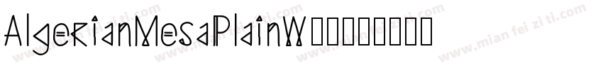 AlgerianMesaPlainW00字体转换
