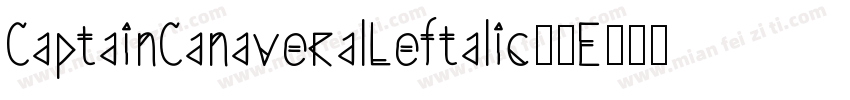 CaptainCanaveralLeftalic-8E00字体转换