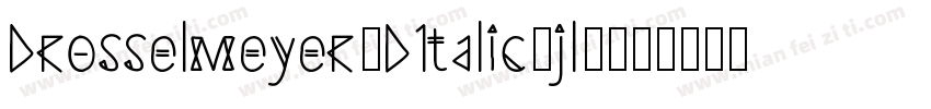 Drosselmeyer3DItalic-jl00字体转换