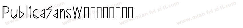 PublicaSansW00字体转换