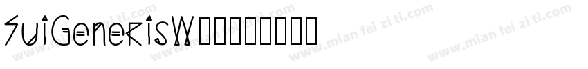 SuiGenerisW00字体转换