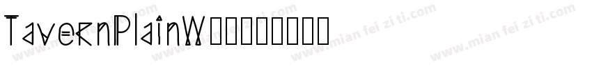 TavernPlainW00字体转换