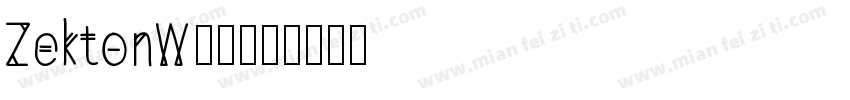 ZektonW00字体转换