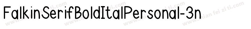 FalkinSerifBoldItalPersonal-3n06字体转换