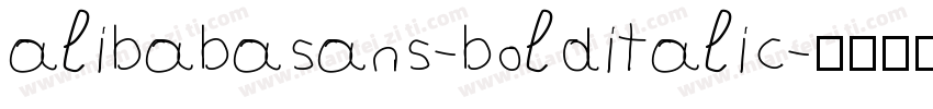 alibabasans-bolditalic字体转换