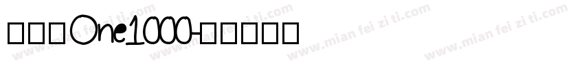 摇滚乐One1000字体转换